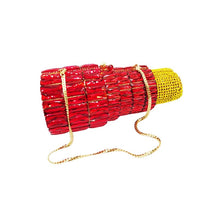Load image into Gallery viewer, Lipstick Luxe Crystal Clutch Purse
