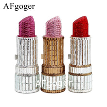 Load image into Gallery viewer, Lipstick Luxe Crystal Clutch Purse