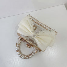 Load image into Gallery viewer, &quot;Pearly&quot; Bow Acrylic Evening Clutch
